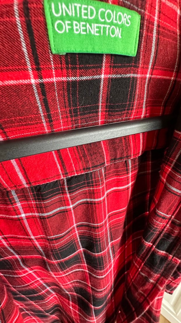 Kırmızı Ekose Düğmeli Erkek Çocuk Gömlek - Görsel 3