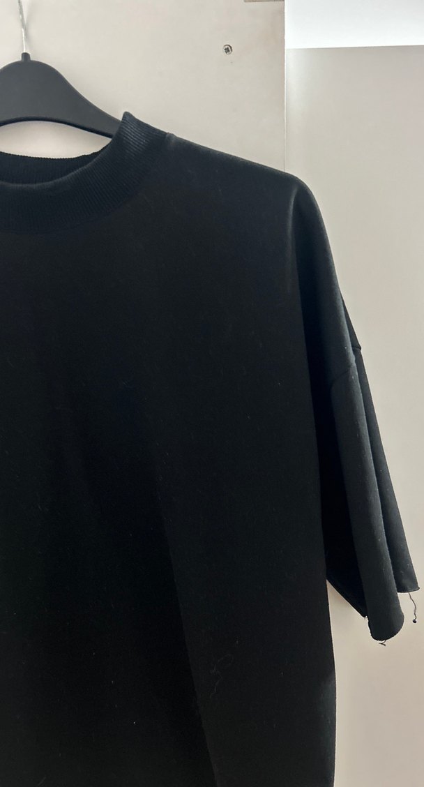 Siyah Erkek Oversize Kısa Kollu Tişört - Görsel 2