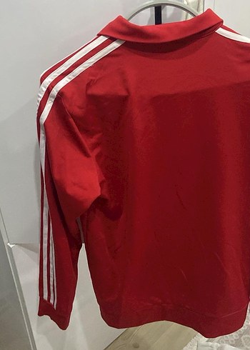 Adidas Orjinal Kırmızı Fermuarlı Kadın Ceket - Görsel 3
