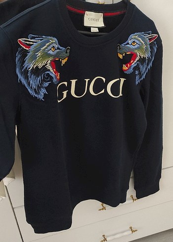 Gucci Uzun Kollu, Kurt Baskılı, Sıcak Sweatshirt