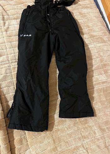 Çocuk Siyah Fermuarlı Kayak Pantolonu - Görsel 2