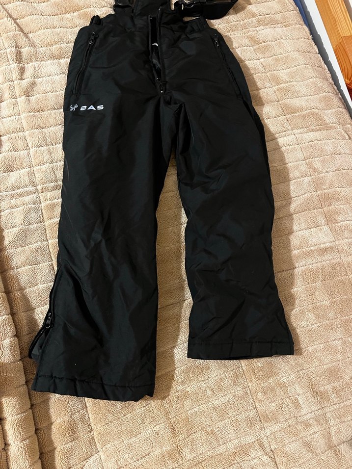 Çocuk Siyah Fermuarlı Kayak Pantolonu - Görsel 2