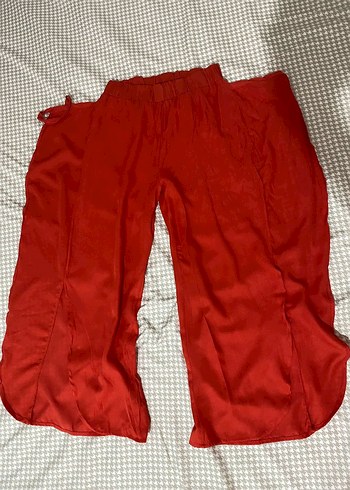 Kadın turuncu Salaş Pantolon - Görsel 2