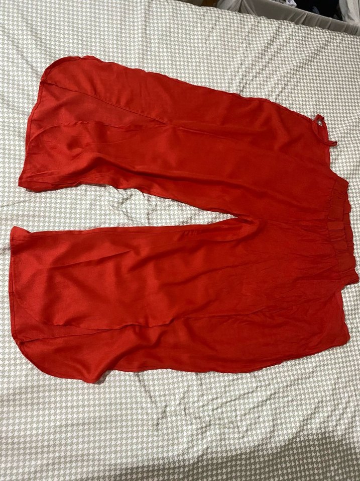 Kadın turuncu Salaş Pantolon - Görsel 3