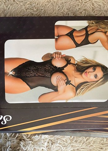 Kırmızı Parlak dantelli fantazi gecelik - Görsel 6