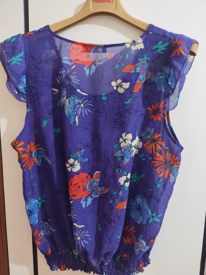 Renkli Fiyonklu şifon Kadın Bluz - Görsel 2