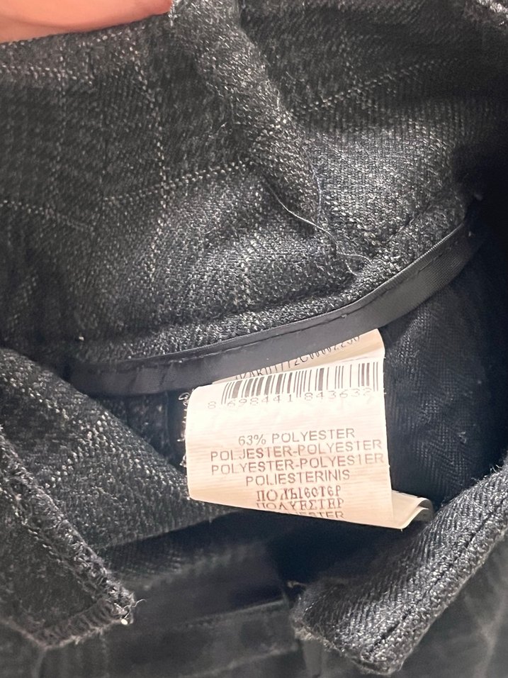 Gri Midi Bermuda Şort - Görsel 5