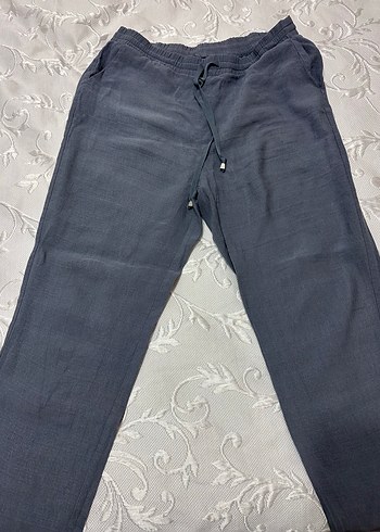 Gri Loose Fit Midi Kadın Kot Pantolon