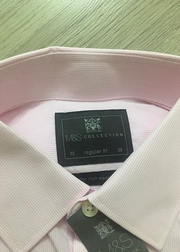 Pembe Uzun Kollu Pamuklu Erkek Gömlek - Görsel 2