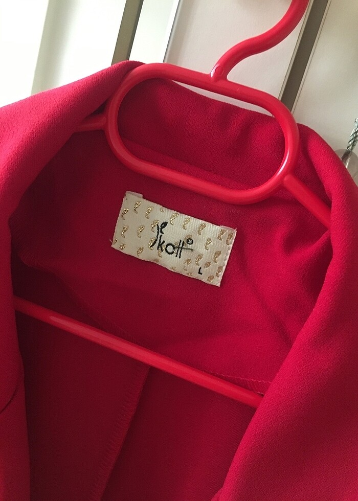 Kırmızı Blazer ceket - Görsel 3