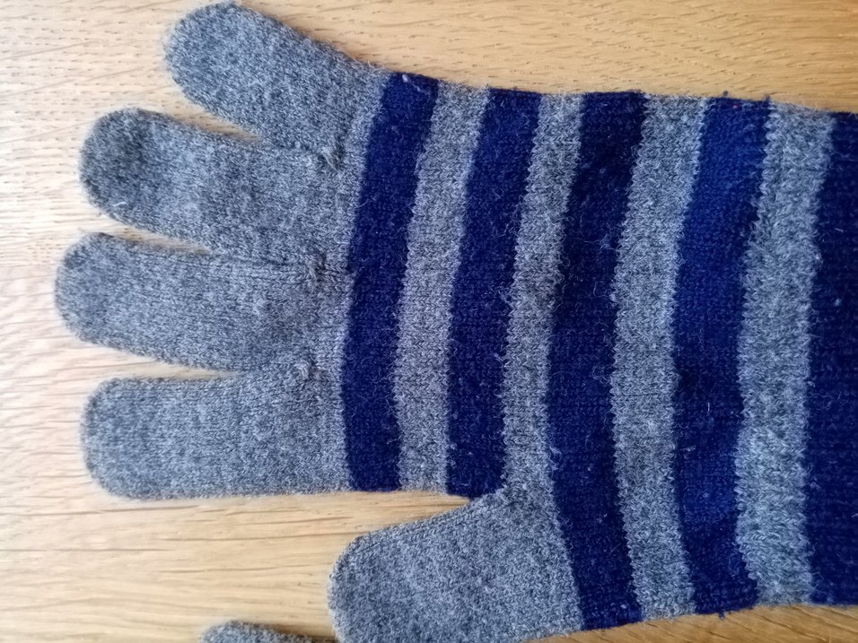 Erkek Çocuk Çizgili Örgü Eldiven - Görsel 2