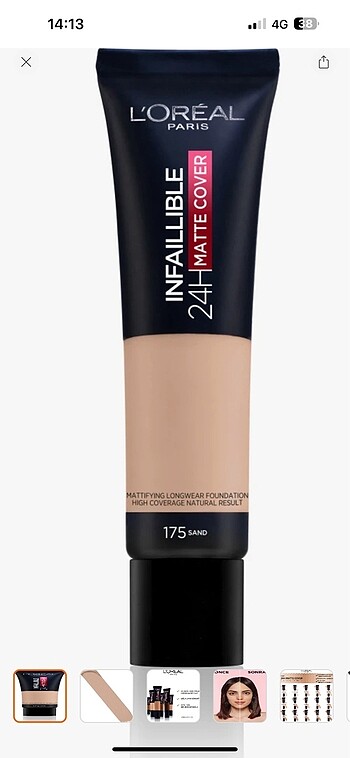 L'Oréal Paris Infaillible 32H Matte Cover Yüksek Kapatıcı Fondöt