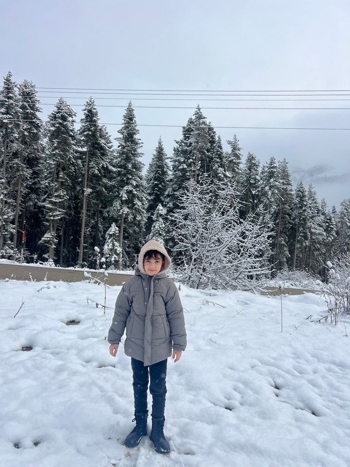 Kapüşonlu Gri Erkek Çocuk Şişme Mont - Görsel 3