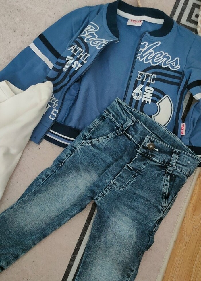 3'lü  erkek bebek takım - Görsel 3