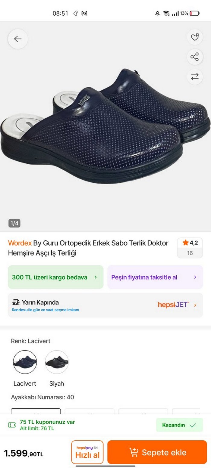 Ortopedik orjinal 7. nokta iş terliği - Görsel 2