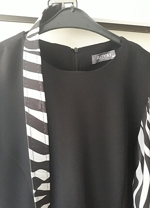 Zara Kolları zebra desenli elbise 