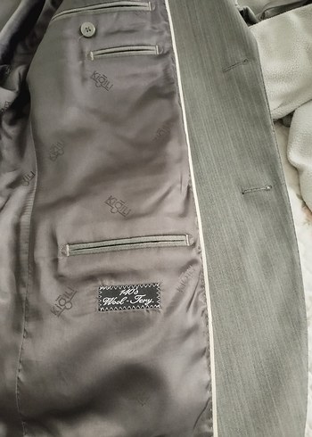 Kiğılı  marka, Orijinal, yün,gri renkli Erkek Takım Elbise - Görsel 10