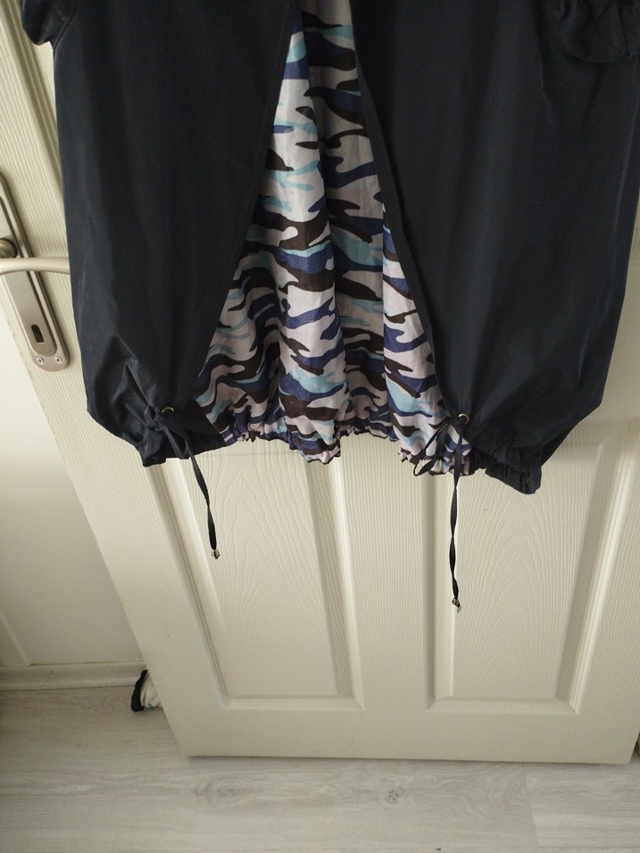 ghisa kadın Düğmeli Siyah Midi Trençkot - Görsel 4