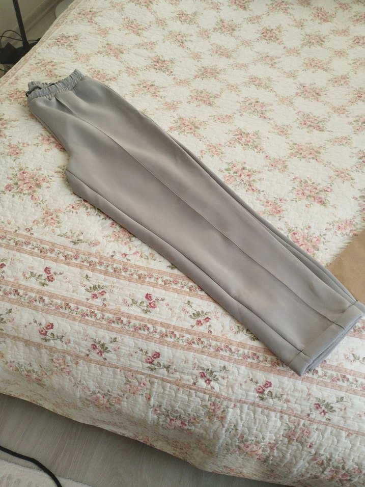 Melike Tatar gri Düğmeli Kadın ikili takım - Görsel 4