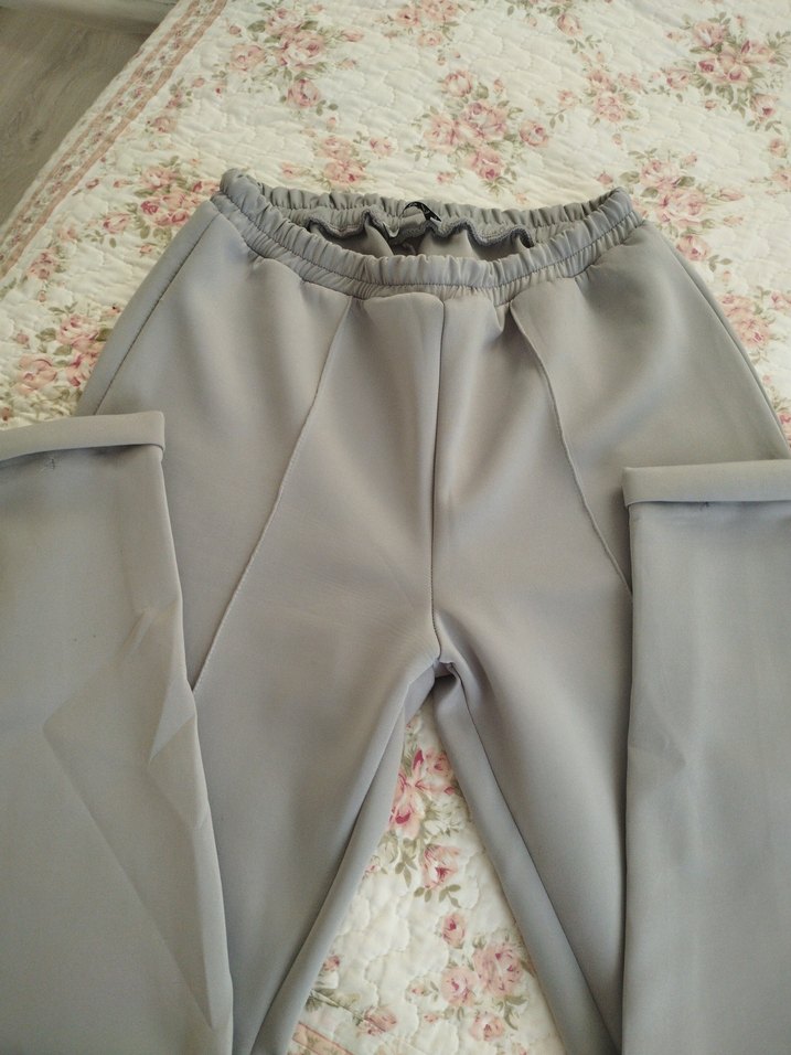 Melike Tatar gri Düğmeli Kadın ikili takım - Görsel 3