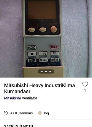 Klima kumandası 