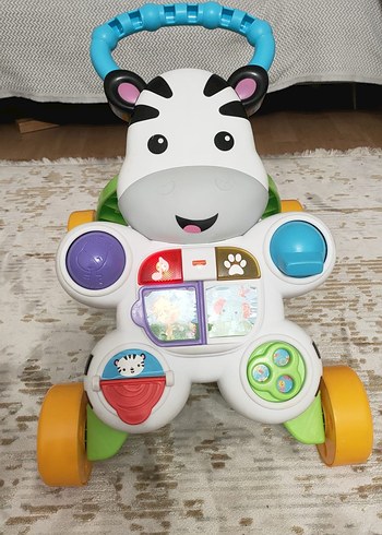 Renkli Zebra Desenli Bebek Yürüteci