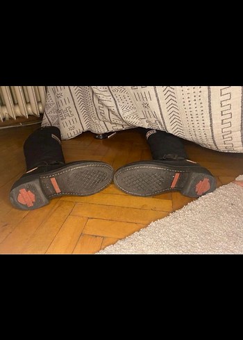 Siyah Deri Kadın Biker Dizüstü Botlar - Görsel 4