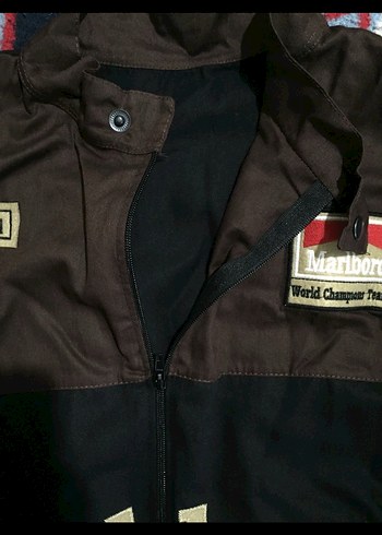 Siyah Kahverengi Fermuarlı Erkek Kayak Ceketi - Görsel 2