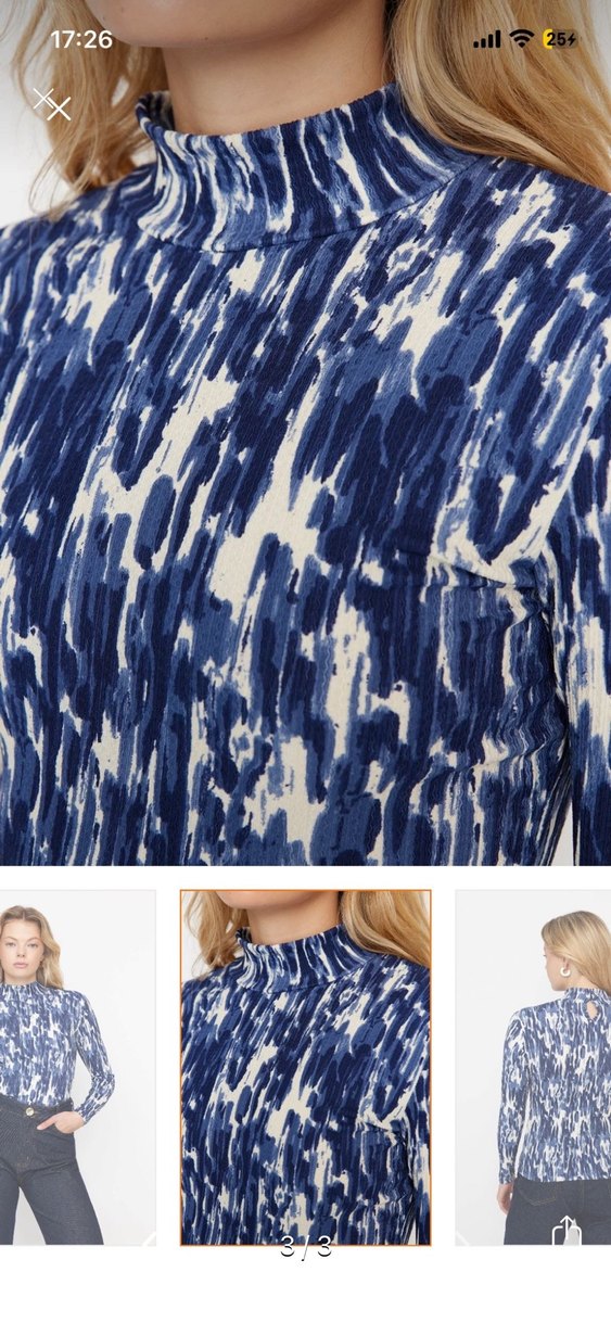 Lacivert bluz - Görsel 2