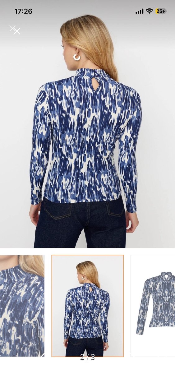 Lacivert bluz - Görsel 3