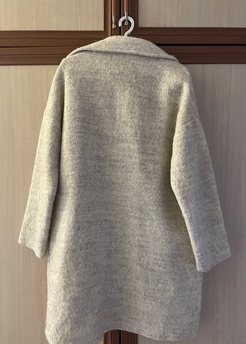 Bej Yün Dokulu Uzun Kaban - Görsel 7