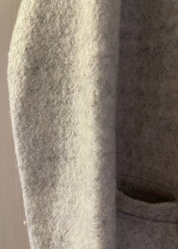 Bej Yün Dokulu Uzun Kaban - Görsel 3