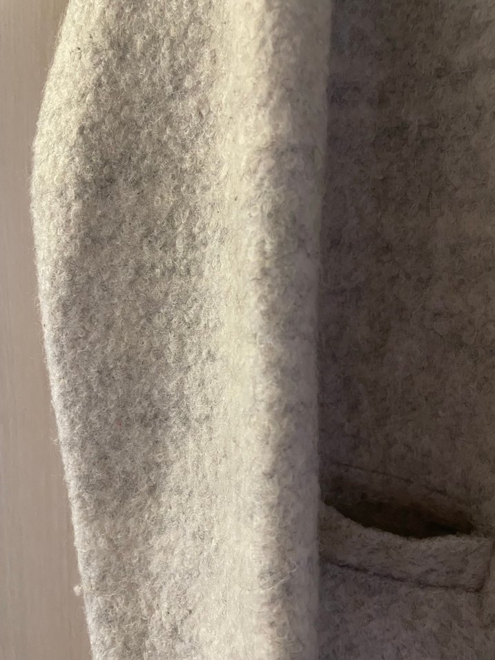 Bej Yün Dokulu Uzun Kaban - Görsel 3