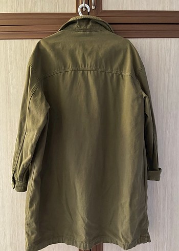 Haki Renkli Düğmeli Salaş Kadın Ceket - Görsel 8