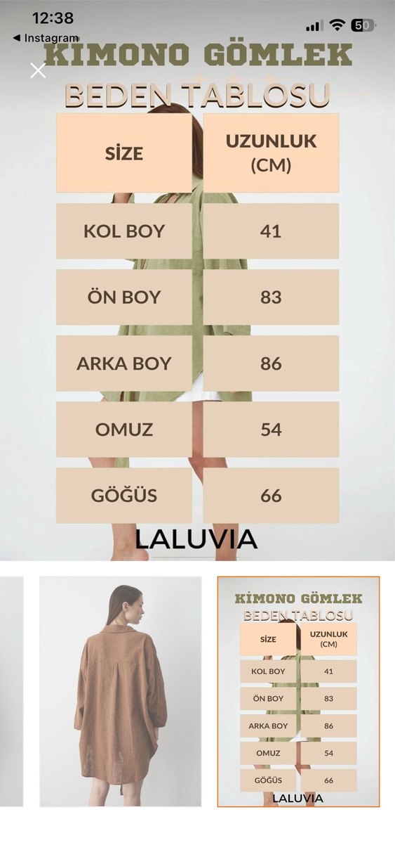 Keten Kumaş Bej Mini Kadın Kimono - Görsel 4