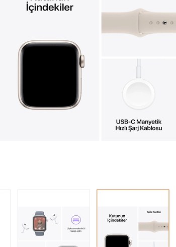 Gri Akıllı Saat  bej Kadranlı - Görsel 3