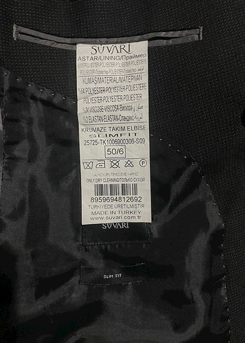 Düğmeli Erkek Siyah Takım Elbise - Görsel 2