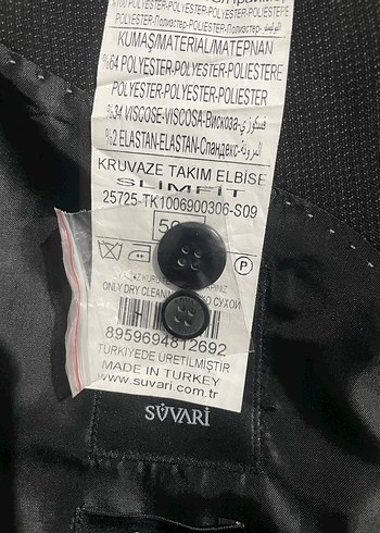 Düğmeli Erkek Siyah Takım Elbise - Görsel 3