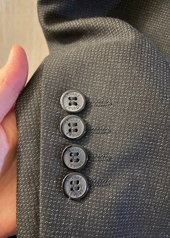 Düğmeli Erkek Siyah Takım Elbise - Görsel 6