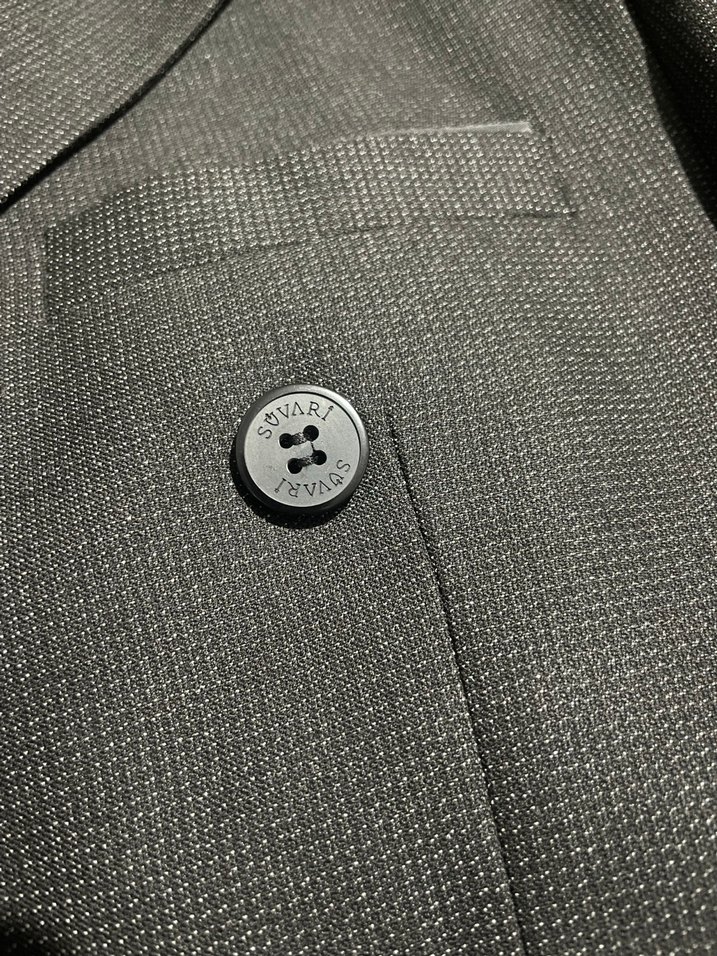 Düğmeli Erkek Siyah Takım Elbise - Görsel 5