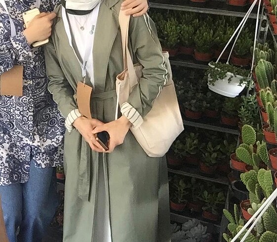 Diğer Yeşil trençkot