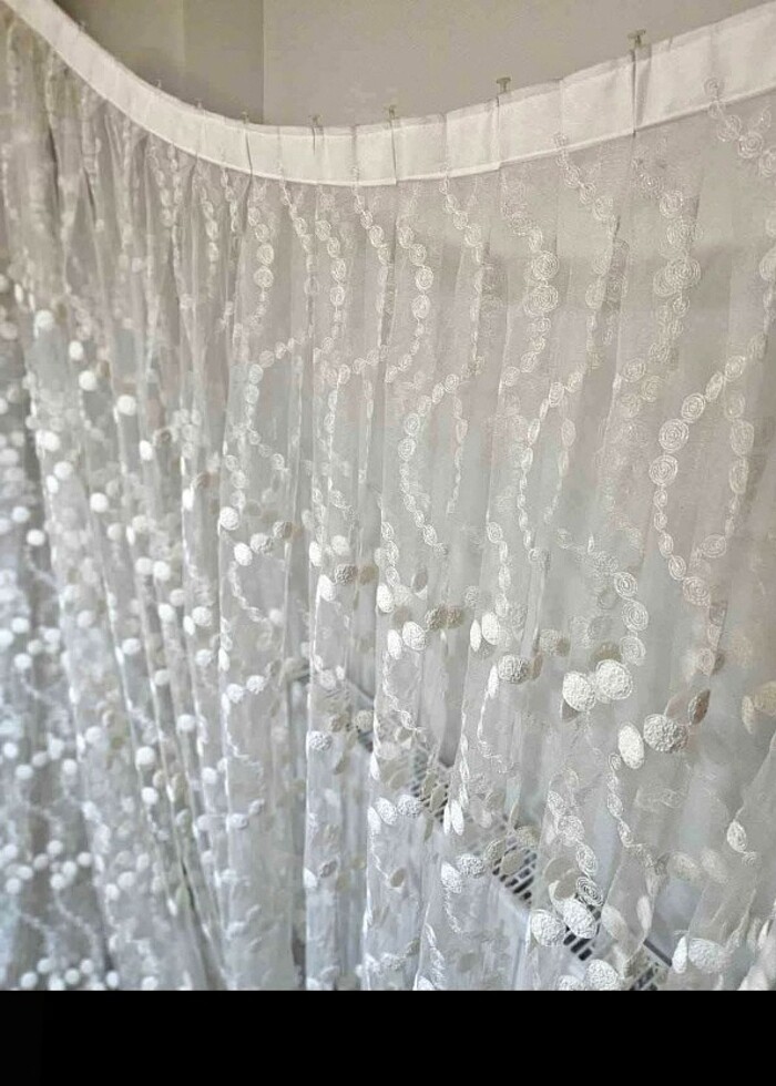 Fransiz güpürü perde 1 ay kullanildi yeni eve geçildi ölçüleri u - Görsel 2