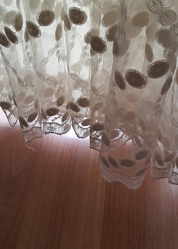 Fransiz güpürü perde 1 ay kullanildi yeni eve geçildi ölçüleri u - Görsel 4