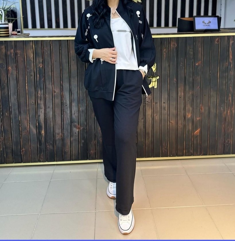 Düğmeli Siyah Kadın Ceket - Görsel 2