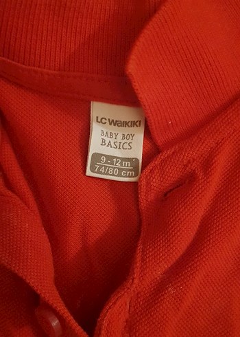 Kısa Kollu Düğmeli Kırmızı Erkek bebek Gömlek - Görsel 3