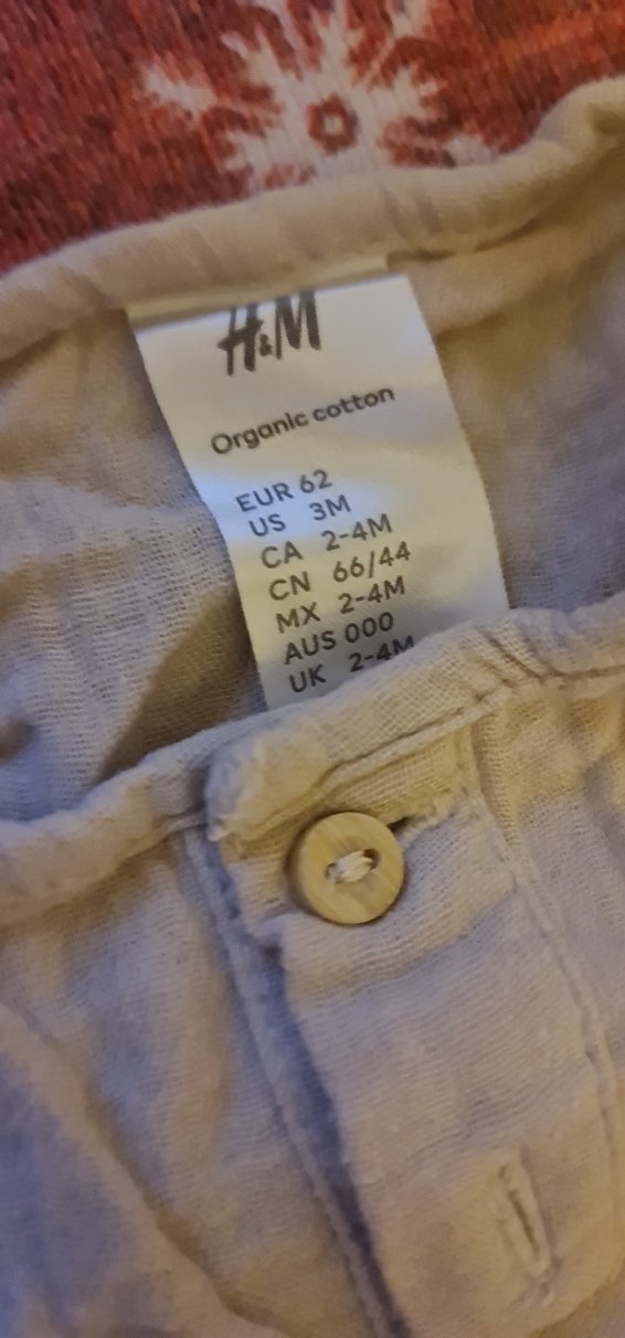 Bej Keten Uzun Kollu Erkek Bebek Body - Görsel 2