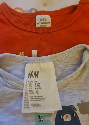 Uzun Kollu Gri Baskılı Bebek Body - Görsel 2