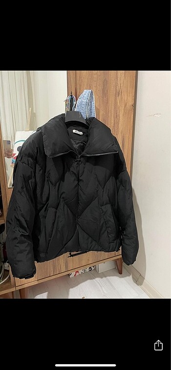 Diğer siyah oversize şişme mont