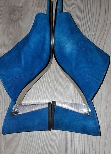 40 Beden mavi Renk Nine West topuklu terlik
