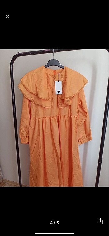 xl Beden turuncu Renk Hooopstore Elbise